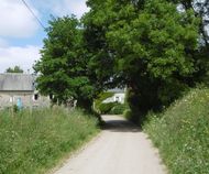 The lane leading to the hamlet